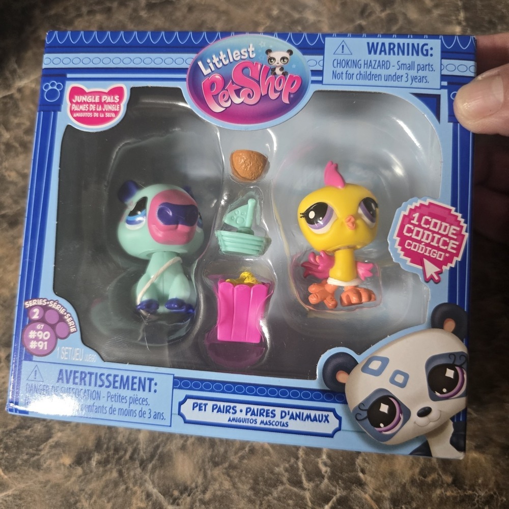 Hasbro Littlest Pet Shop Pet Pairs Series 2 #90 #91‎ Jungle Pals Brand New